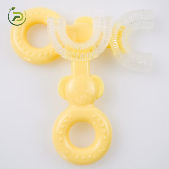 Kids U Shaped Toothbrush Children 360 Manual Travel Logo Baby Silicone Kids Toothbrush