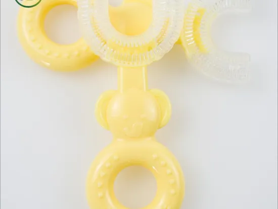 Kids U Shaped Toothbrush Children 360 Manual Travel Logo Baby Silicone Kids Toothbrush