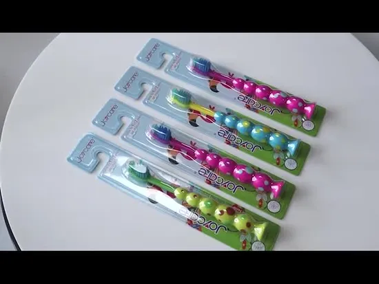 Escova de dentes com design animal para cuidados dentários, escova de dentes com ventosa de cerdas macias para crianças/bebês