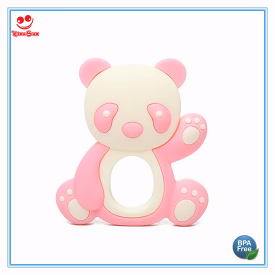 Escova de dentes com cabo de borracha para bebês, mordedores de silicone de segurança de qualidade alimentar em formato de banana